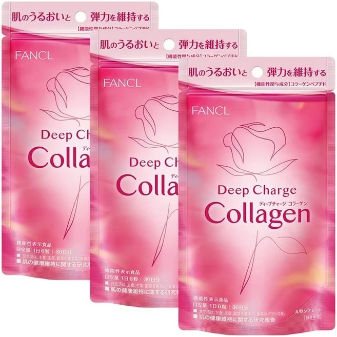 3개세트/FANCL DEEP CHARGE COLLAGEN 180 TABLETS - 쿠팡