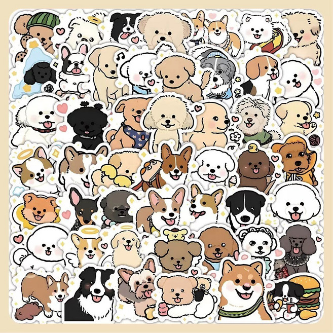 강아지스티커 귀여운 댕댕이 폰꾸 다꾸 노트북 감성 꾸미기, 1개, 강아지스티커-A