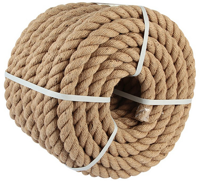 파파가든 마닐라로프 줄다리기줄 줄넘기 뚜꺼운 밧줄 28mm, 브라운, 1개