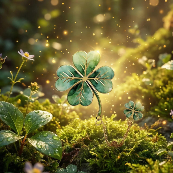 버티컬 메탈 네잎클로버 책갈피 감성 북마크 행운 선물, 1개, 단일