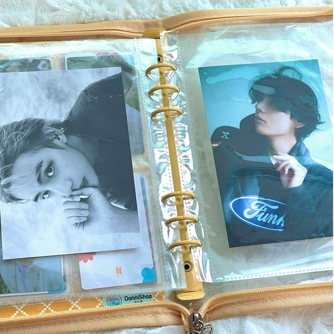 다니샵 6공 A5 포카 바인더 투명 속지 국산 4칸 포토카드 인생네컷 스티커 티켓 보관, 6공A5속지(1칸)