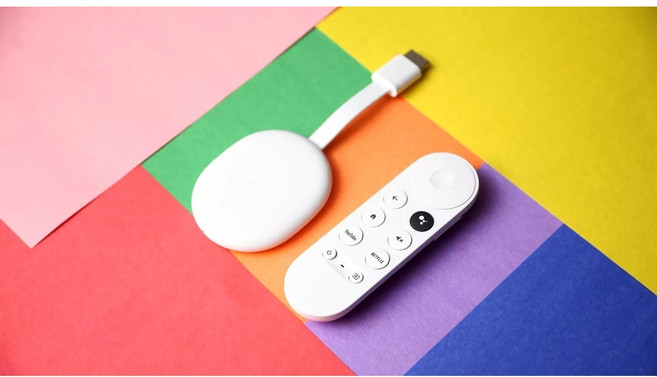 구글 크롬 캐스트 4세대 with Google TV 4K 스마트폰 미러링 미라캐스트, 화이트, 1개