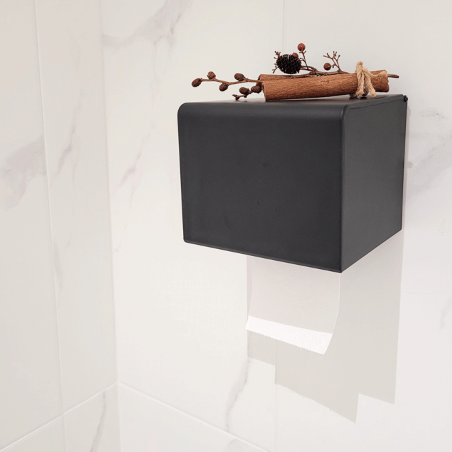 무광블랙 스텐 화장지 케이스 핸드타올 디스펜서 휴지걸이 무타공, 1) 화장지 케이스(16x13(cm)) × 무광블랙, 1개