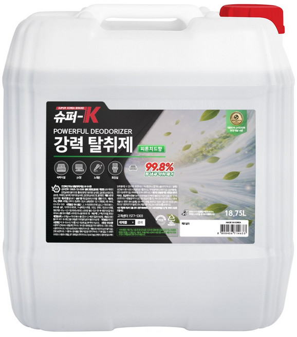 슈퍼K 강력 탈취제 18.75L 피톤치드향 업소용 실내 강력탈취 화장실 담배냄새제거