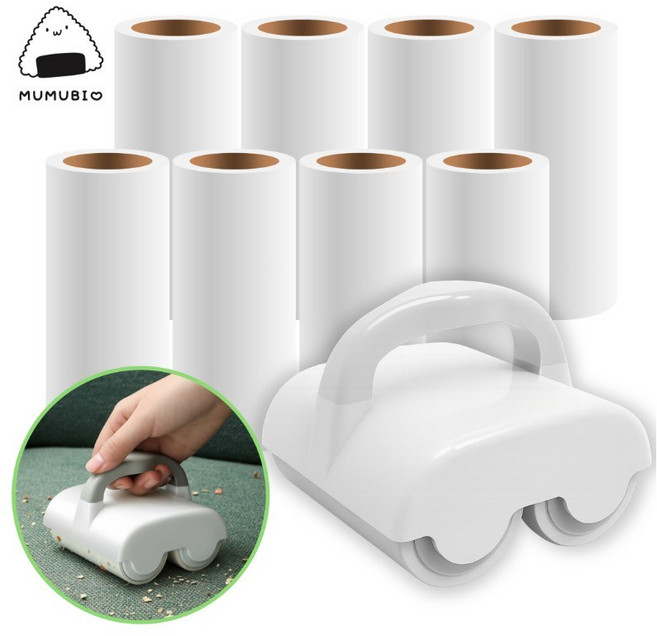 무무비 돌돌이 세트 리필 포함 사선 돌돌이테이프 테이프클리너, 1세트