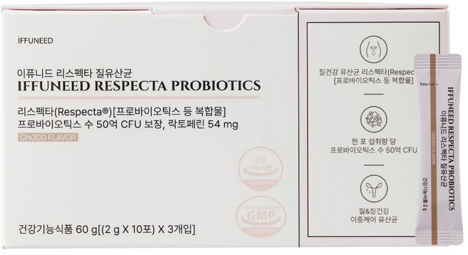 이퓨니드 질건강 리스펙타 질유산균 초코맛, 30개, 2g