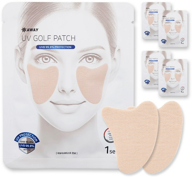 블루초이스 AWAY 자외선 차단 골프패치 2패치 / 4컬러, 25호, 5개