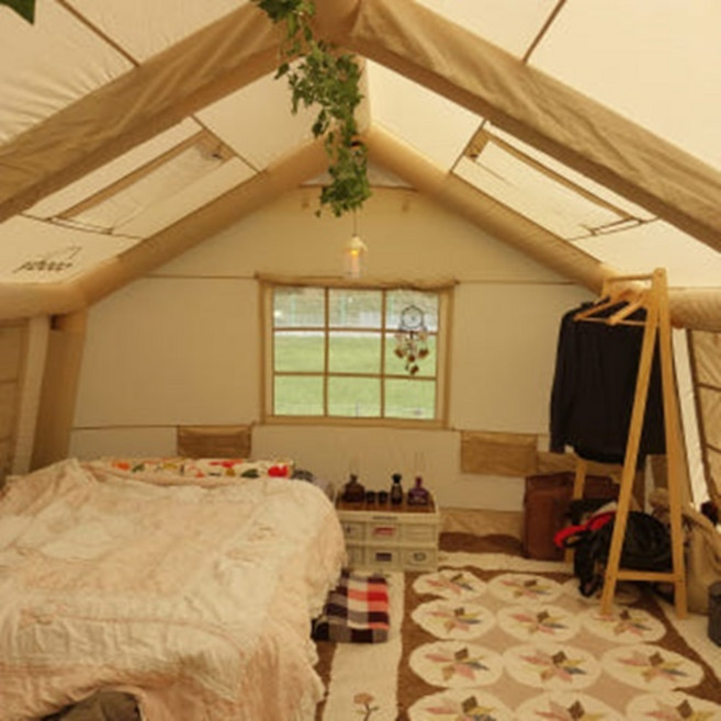 CAMPING DECO 오키 에어텐트 파밀리아 17.2 호환러그 지퍼연결 캠핑카페트 가방포함, 베이지 색상, 오키 에어텐트 파밀리아 17.2 카페트