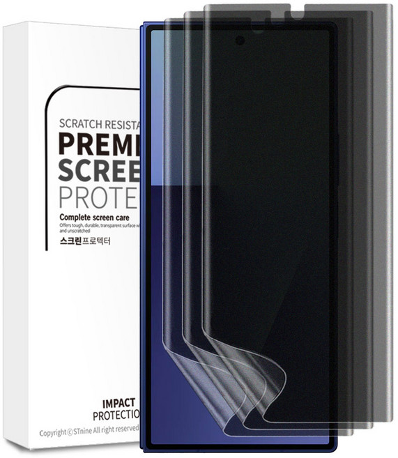 리빙그레이 갤럭시 Z 폴드7 전면 사생활보호 저반사 AG 지문 방지 매트 액정 보호 필름, 3개