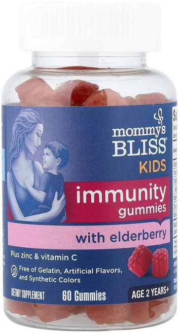 Mommy's Bliss 어린이 엘더베리 구미젤리 + 면역 지원 60개 Bliss (마미스 블리스), Mommy's Bliss, 어린이, 엘더베리 구미젤리, 1개, 60정 - 쿠팡