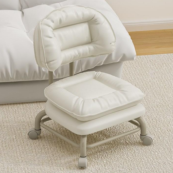 라워스 푹신한 바퀴달린 무빙 의자, 아이보리, 1개