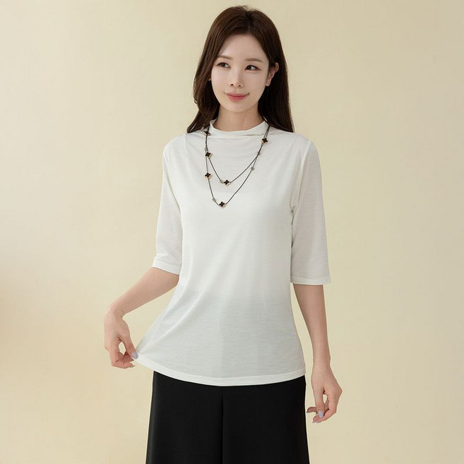 디얼마미 더랑 반목 인견 티셔츠 마담 미시 중년 여성 빅사이즈 40대 50대