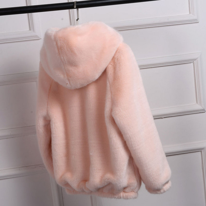 여성용 부드러운 후리스 후드 집업 겨울철 후리스 자켓 3K225