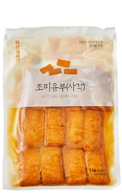 일본 사각 조미유부 60매 1kg X 4팩 BOX [와코식품 모노마트], 4개