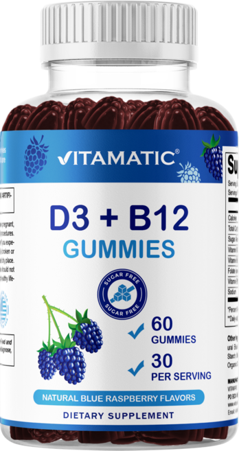 비타매틱 비타민 D3 + B12 구미 - 60정, 1개, 60회분