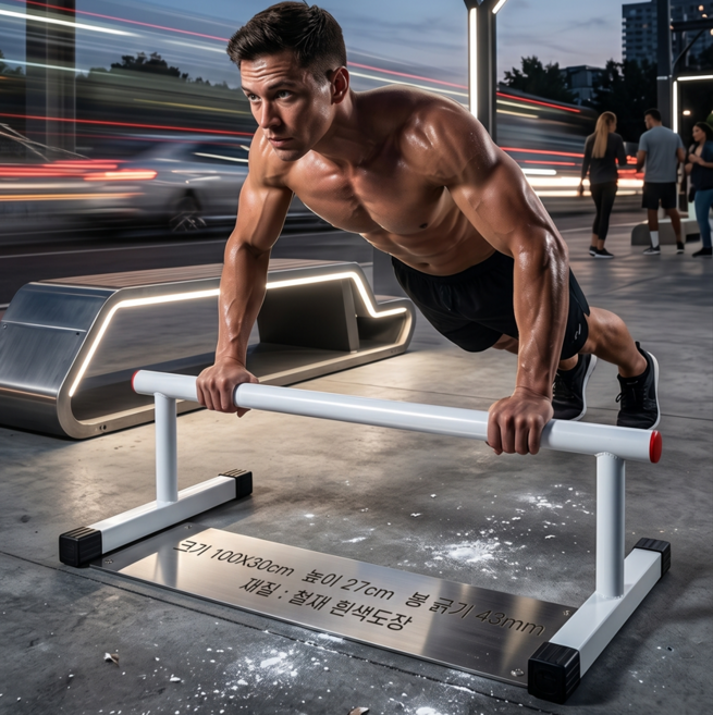 RJ079 팔굽혀펴기대/팔굽혀펴기기구 체력검정용/훈련용/푸쉬업바/팔굽햐펴기/군체력검정용/학교체력검정, 팔굽혀펴기대 1개