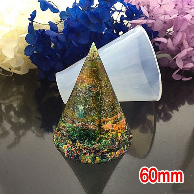 와이지알씨 미라클 실리콘 몰드 콘형 20-60mm UV 레진 레진공예, 30-60.실리콘 몰드 콘형 60mm, 1개