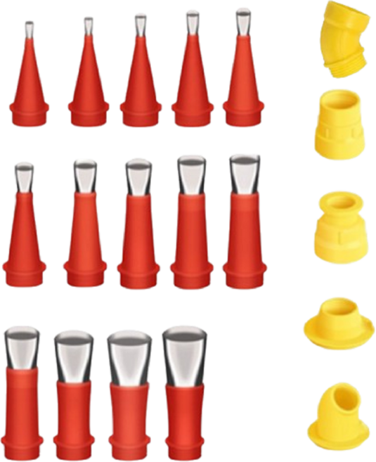 디와이툴즈 코킹 노즐 세트 19종 / 실리콘 시공 욕실 창문 틈새 보수 마감 도구 교체형 툴, 1팩