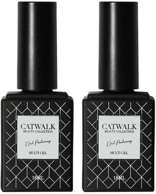 캣워크 멀티젤 파츠 팁 고정젤, 2개, 투명, 18ml