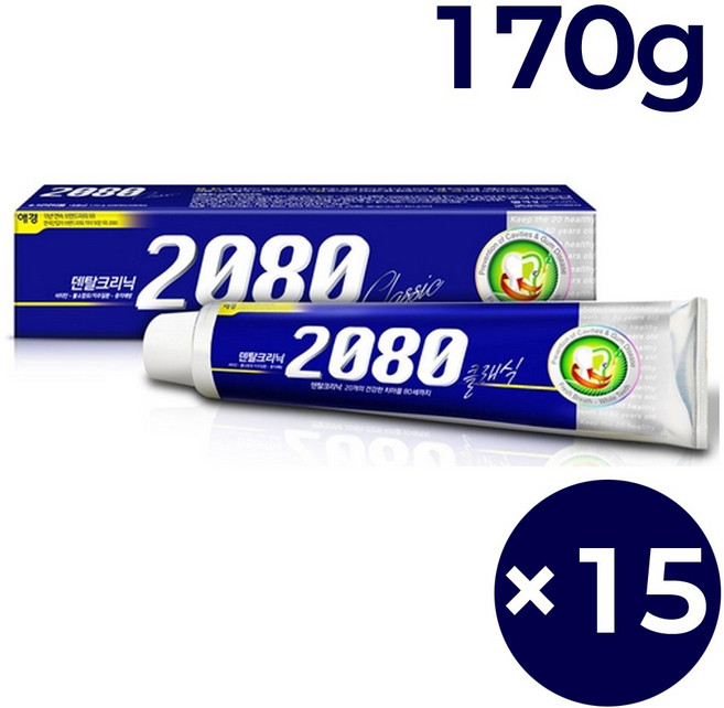 2080 클래식 치약, 170g, 15개