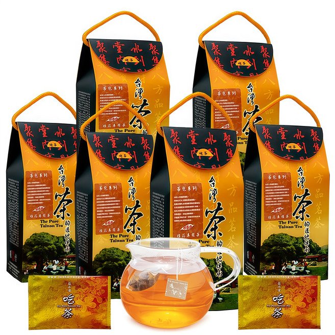 聚水堂 台灣高山桂花烏龍茶包, 6套, 茶葉包