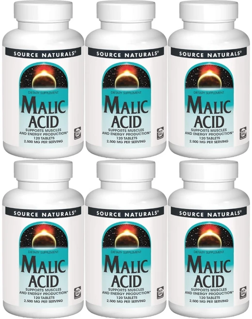 Source Naturals 소스내추럴스 말산 2500mg 테블릿, 120정, 6개, 120정 - 쿠팡