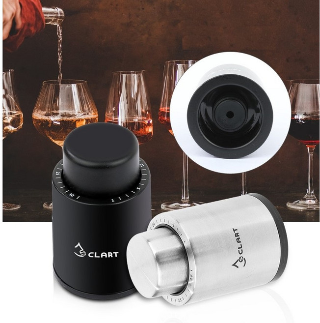 와인 세이버 펌프 뚜껑 병마개 키퍼 진공 마개 스토퍼 보관 키퍼 샴페인 코르크 남은와인, 블랙, 1개