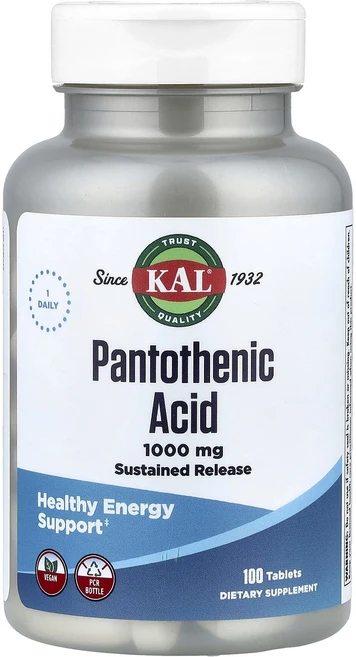 건강챙기세요 KAL 판토텐산 100정 백살까지오래오래, 1개 - 쿠팡