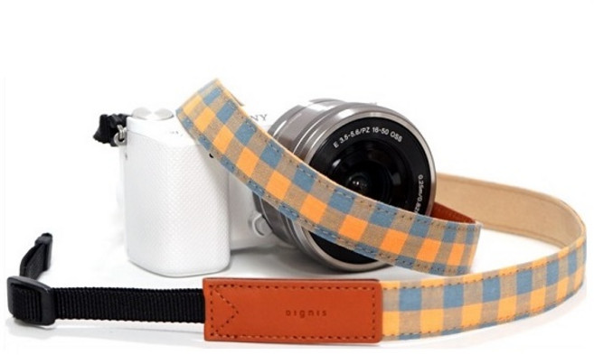 디그니스 LIGO 카메라스트랩 스카이오렌지-체스체크, 1개