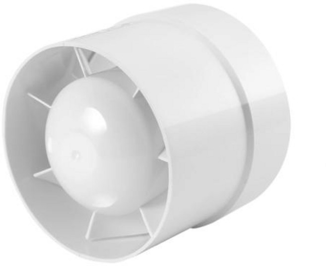 자재 원형 배기 팬 덕트 환풍기 100/125/150 Mm 창 욕실 화장실 주방 부스터용 220V 환기 공기 추출기, Dia.100mm_1, 1개, 1.WHITE - Dia.100mm