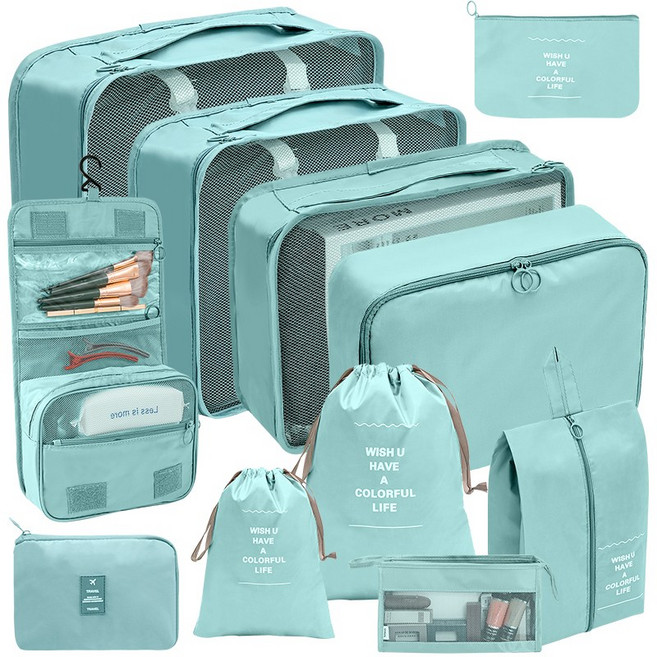 24H LAB 여행용 11종 세트 파우치 백인백 이너백 세면도구 캐리어 정리백 신발 워시백 출장 정리 화장품 목욕 가방