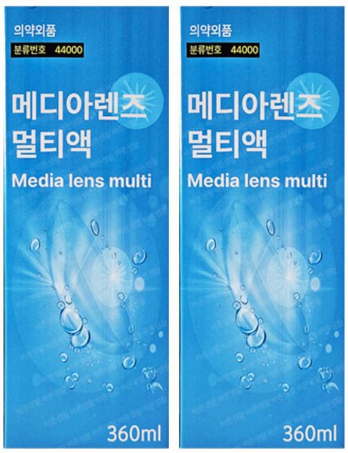 메디렌즈(메디아렌즈) 소프트렌즈용 멀티액 360ml X 2개