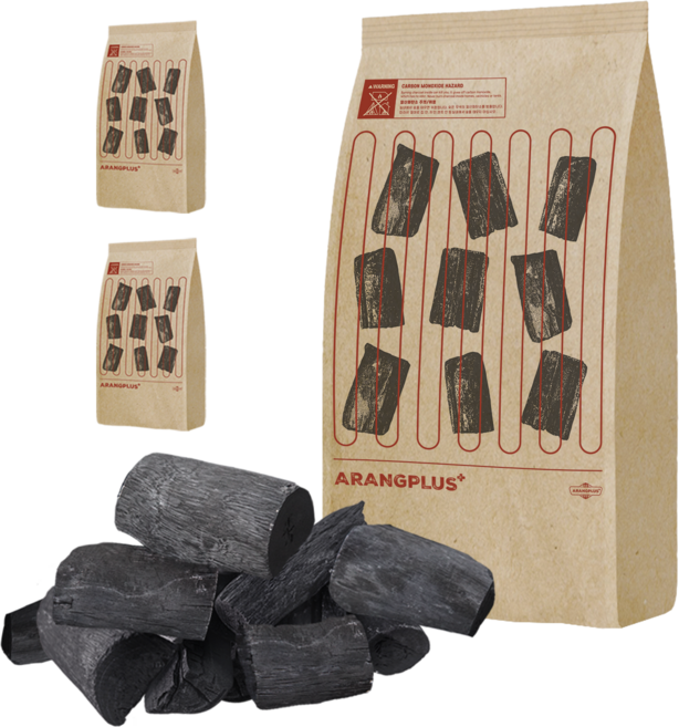바베큐숯 바베큐참숯 튀지 않는 캠핑 바비큐 두번구운비장탄, 3개, 1.2kg