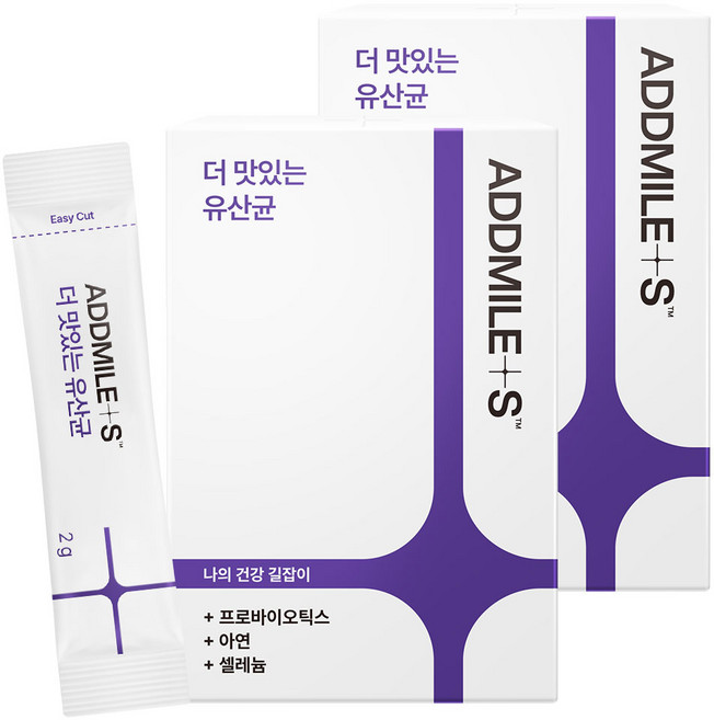 [신풍제약] 애드마일스 더 맛있는 유산균 30포, 60g, 2개