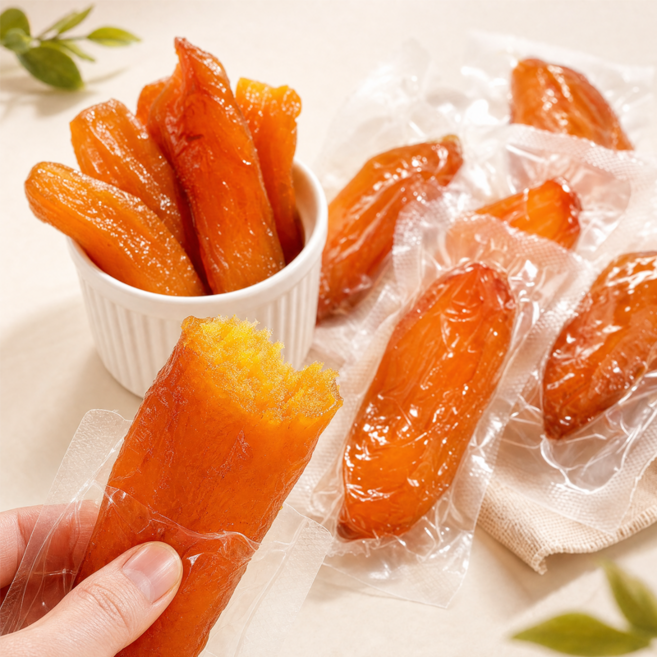 반건조 꿀고구마말랭이 쫀득 촉촉한 달콤한 고구마 스틱 개별포장, 1개, 500g
