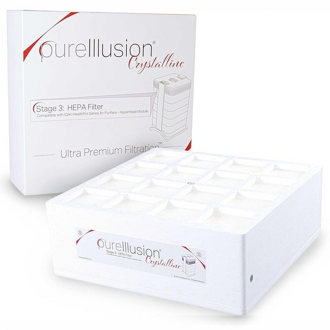 PureIllusion 과학적으로 테스트된 IQAir HealthPro 시리즈 공기 청정기용 HEPA 필터 - HyperHepa 모듈에 맞는 울트라 프리미엄 트루 헤파 필터 -