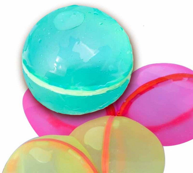 環保磁吸水球 可重復使用 環保BSMI檢驗合格 水球大戰 水球 打水仗 丟不破水球 海邊 丟n次 泳池 水, 磁吸水球, 1個, 6cm