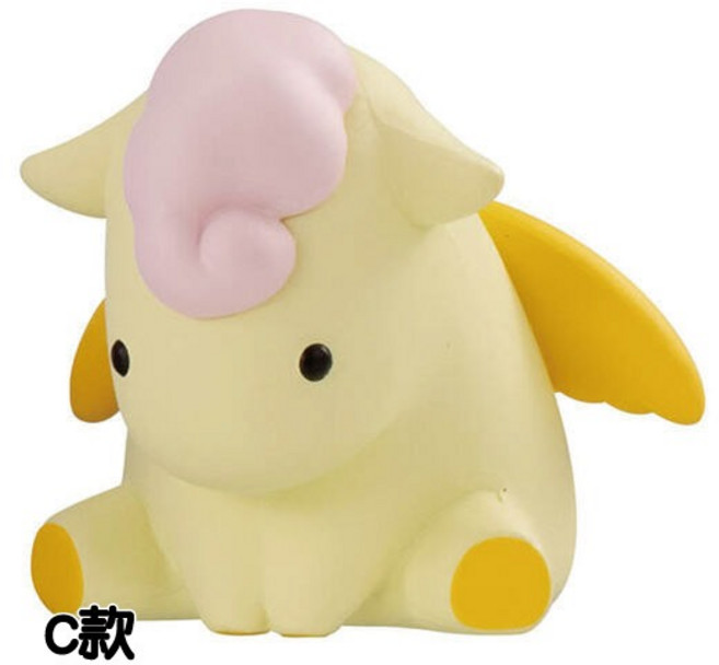 BANDAI 等待中夢幻幼獸扭蛋 獨角獸 飛馬 九狐 貓又系列, 1個, C款/黃色飛馬3V582
