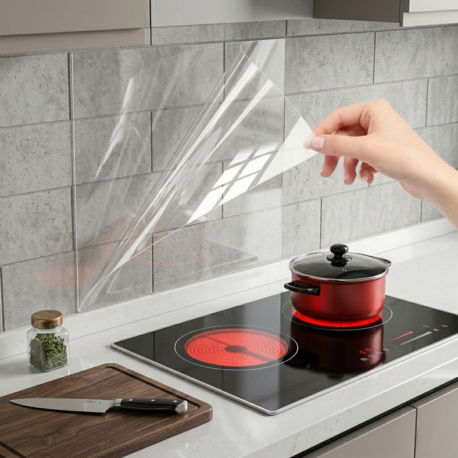 브로키 오염방지 주방 방수 타일 시트지 필름, 1개