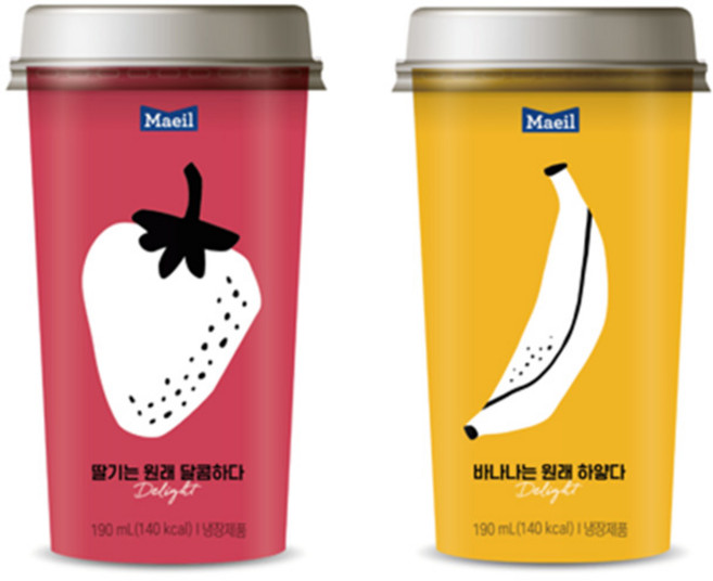 매일 딸기는 원래 달콤하다 190ml 10컵+바나나는 원래 하얗다 190ml 10컵 냉장무배, 1개