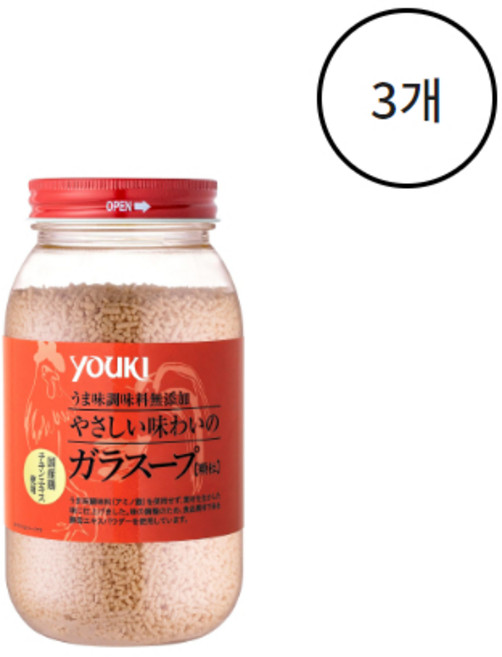 유우키 식품 부드러운 맛의 조미료, 400g, 3개