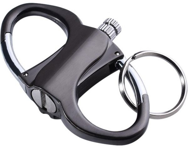 캠핑 비상 화재 스타터를 위한 플린트 메탈 카라비너 클립이 장착된 영구 매치 키체인 라이터 포에버 스틱 스타터, 1개