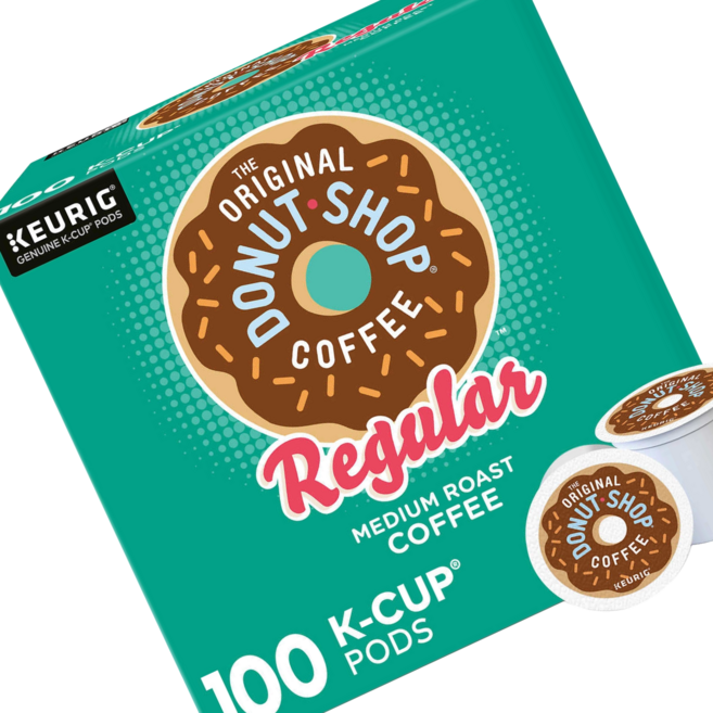 오리지널 도넛샵 커피 Kcup 큐리그 캡슐 (The Original Donut Shop Coffee K-Cup Pod), 11.1g, 100개