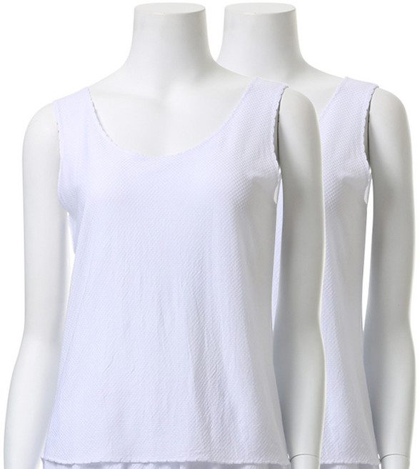 캐리루시 빅사이즈 인견 엠보조끼 런닝 2p