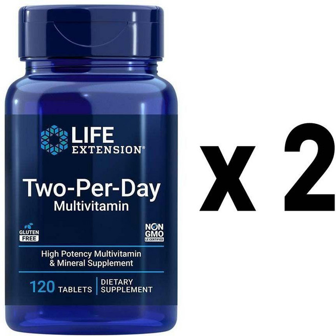 라이프익스텐션 투퍼데이 V2 멀티비타민 타블렛 120정 2개