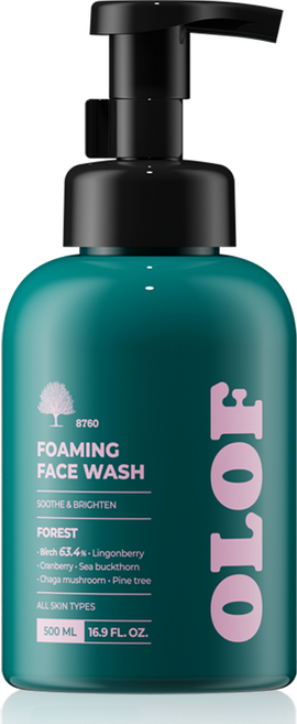 올로프 비건 약산성 폼클렌징 500ml 자작나무 베툴린 63.4% 저자극 천연 유래 버블 클렌징폼 페이스워시 순한 온가족 수분 보습 세안, 1개