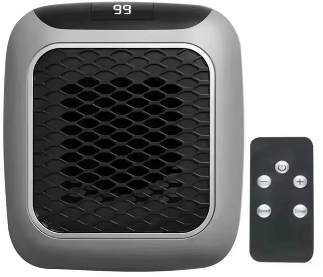 MINI800W 미니 히터 PTC 원격 난방 세라믹 욕실 벽걸이 작은 가구 전기 가정용 제어, 03 Grey_01 800W_01 미국