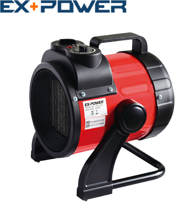 이엑스파워 PTC 팬히터 캐노피 사무실 온풍기 산업용 자동온도조절 난로 발히터 캠핑용 EFH-2000 EFH-3000 2KW 3KW, 01.EFH-2000(2KW)_단품