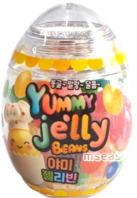 계란모양 야미 젤리빈, 2개, 50g