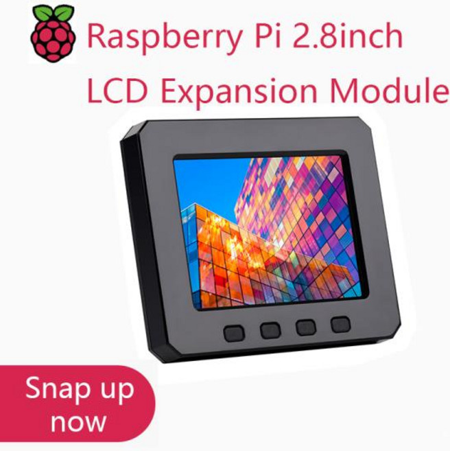 라즈베리 파이 2.8 인치 LCD 확장 모듈 저항성 터치 스크린 제로/제로 2 W 시리즈 보드용 240 x 320, 한개옵션0